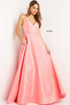 Jovani Spaghetti Strap Long Prom Gown 08156 - The Dress Outlet