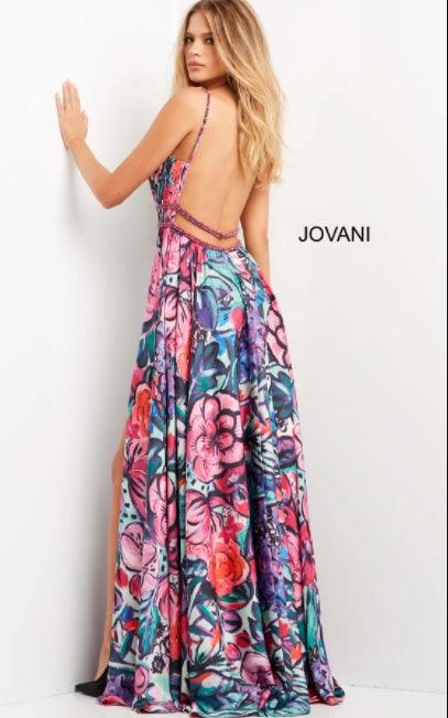 Jovani Spaghetti Strap Long Sexy Prom Dress 08593 - The Dress Outlet