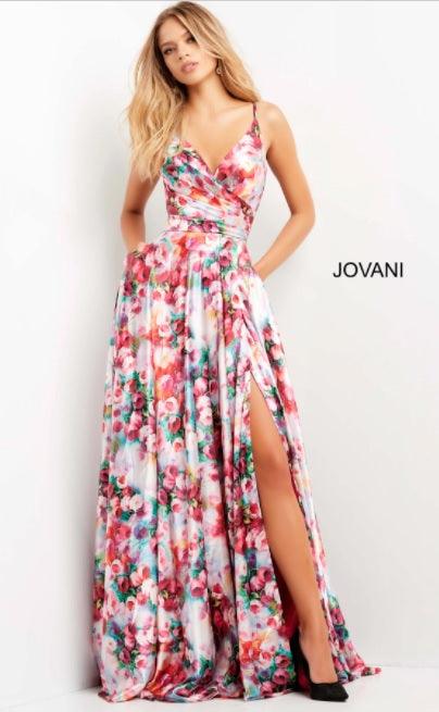 Jovani Spaghetti Strap Long Sexy Prom Dress 09029 - The Dress Outlet