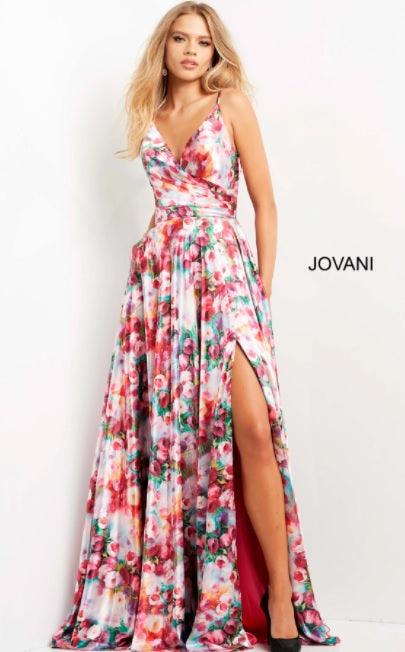 Jovani Spaghetti Strap Long Sexy Prom Dress 09029 - The Dress Outlet