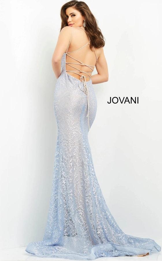 Jovani Spaghetti Strap Long Sexy Prom Gown 05942 - The Dress Outlet