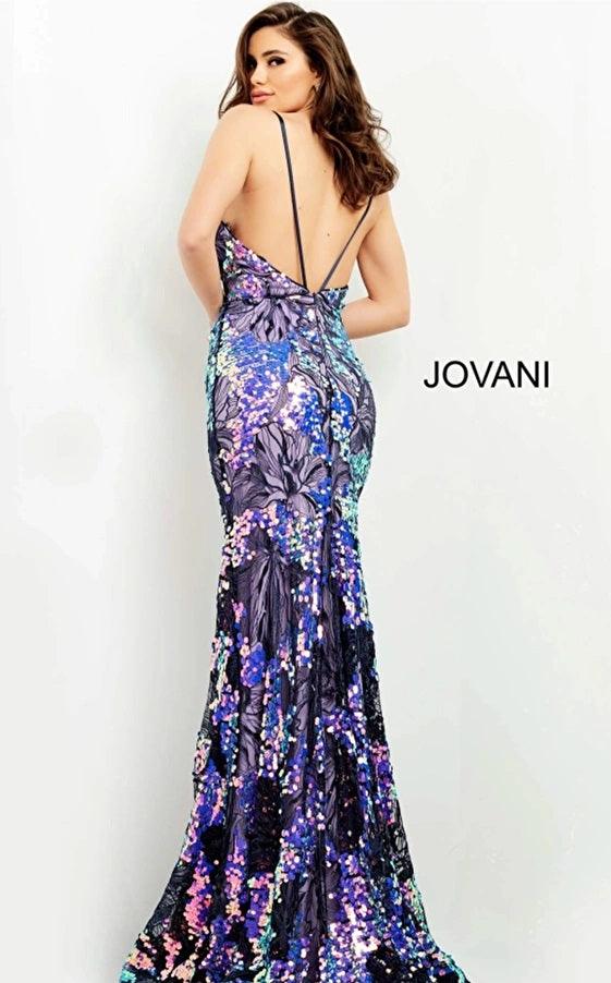 Jovani Spaghetti Strap Long Sexy Prom Gown 06656 - The Dress Outlet