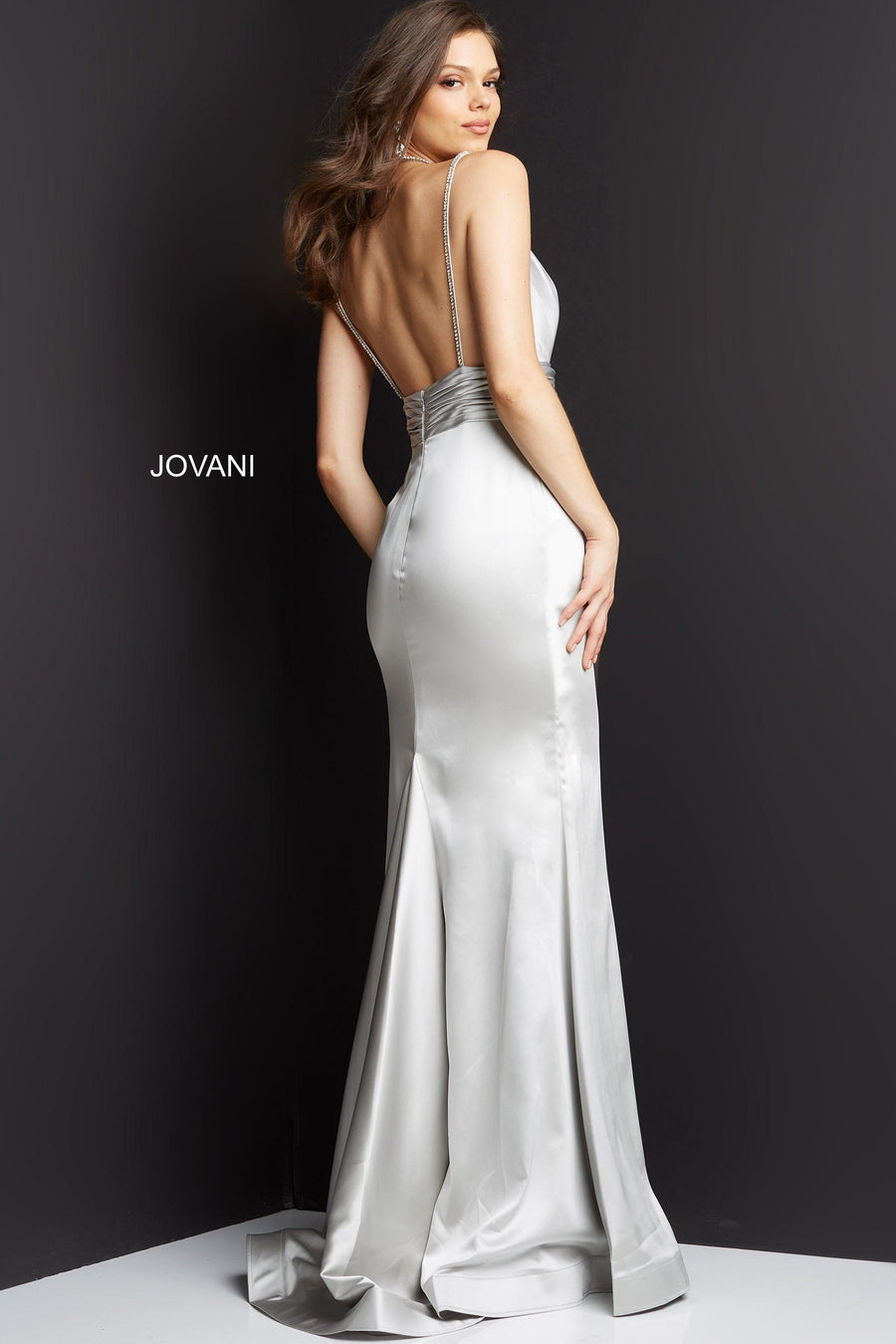 Jovani Spaghetti Strap Long Sexy Prom Gown 3116 - The Dress Outlet