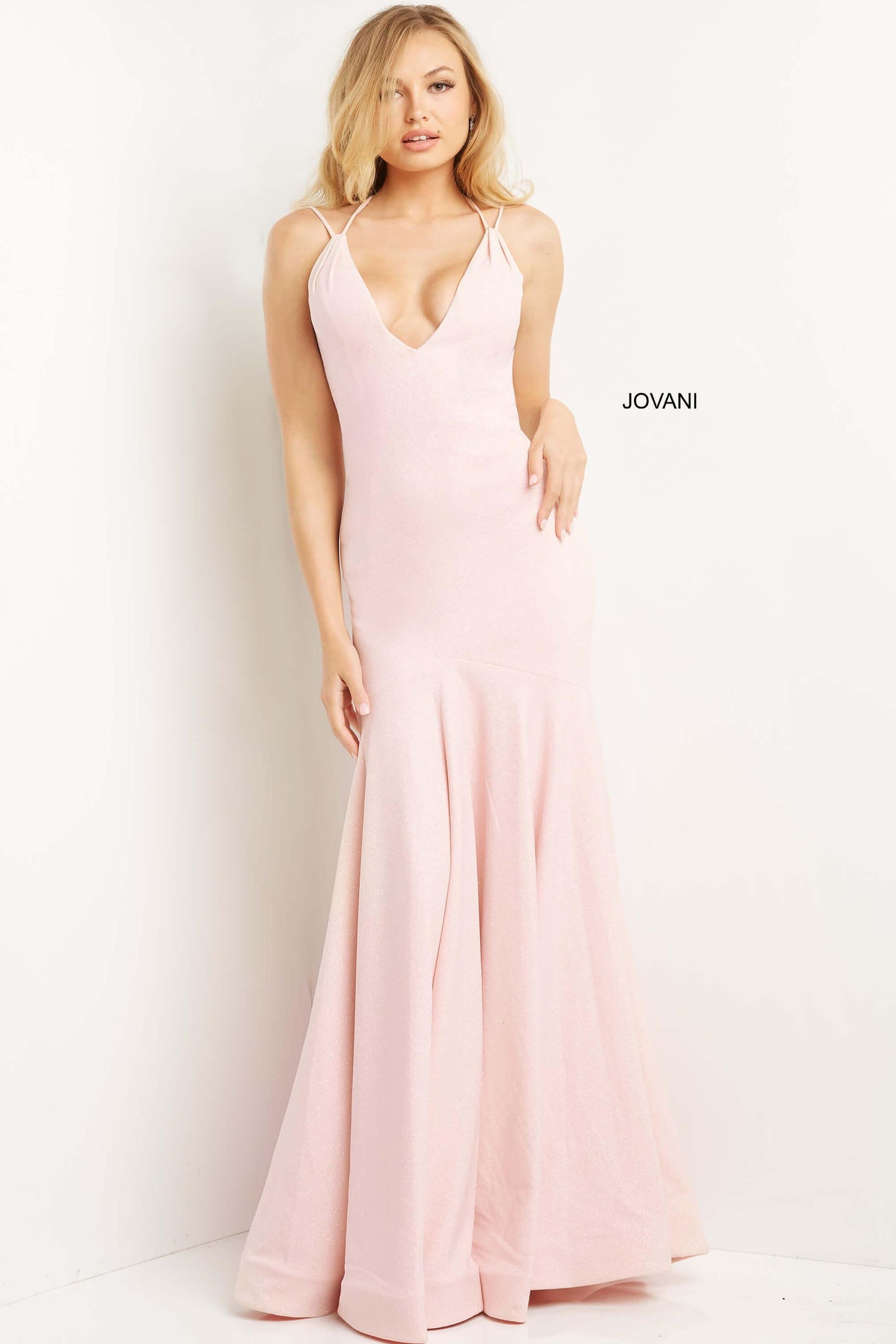 Jovani Spaghetti Strap Sexy Long Prom Dress 08469 - The Dress Outlet