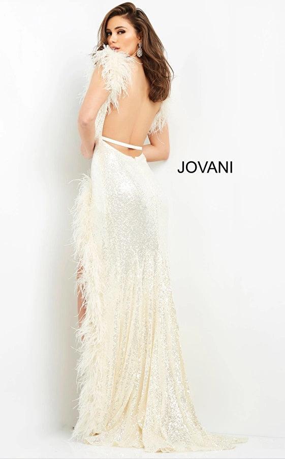 Jovani Spaghetti Strap Sexy Long Prom Gown 06164 - The Dress Outlet