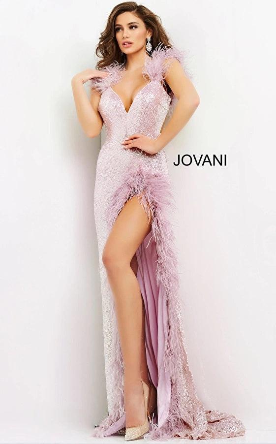 Jovani Spaghetti Strap Sexy Long Prom Gown 06164 - The Dress Outlet