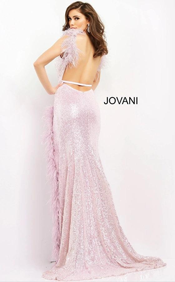 Jovani Spaghetti Strap Sexy Long Prom Gown 06164 - The Dress Outlet