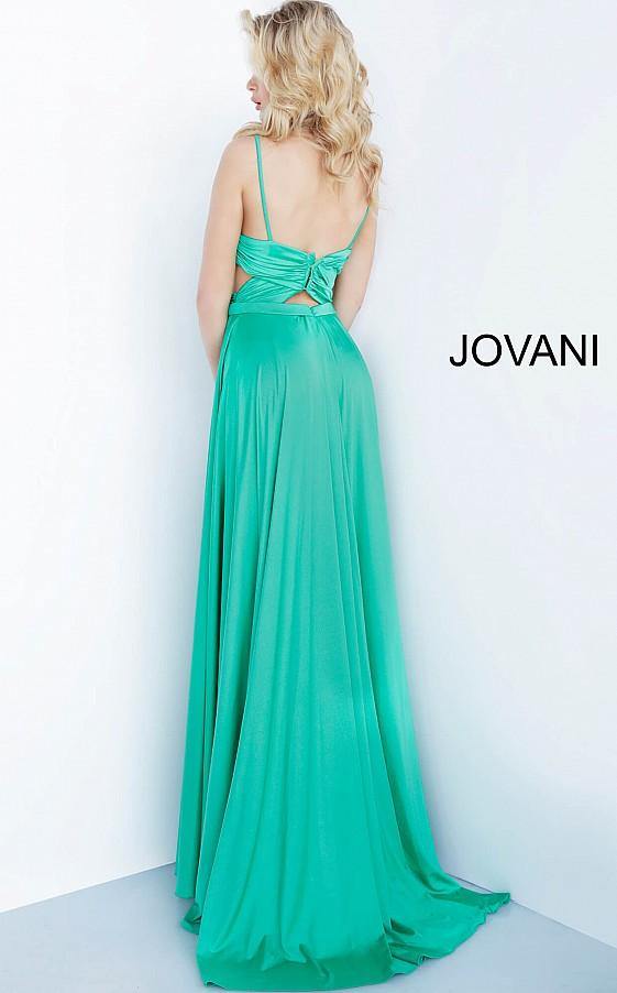 Jovani Spaghetti Straps Long Prom Dress 68642 - The Dress Outlet