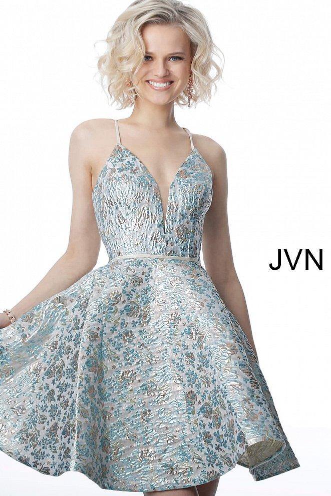 Jovani Spaghetti Straps Short Homecoming Dress 3821 - The Dress Outlet