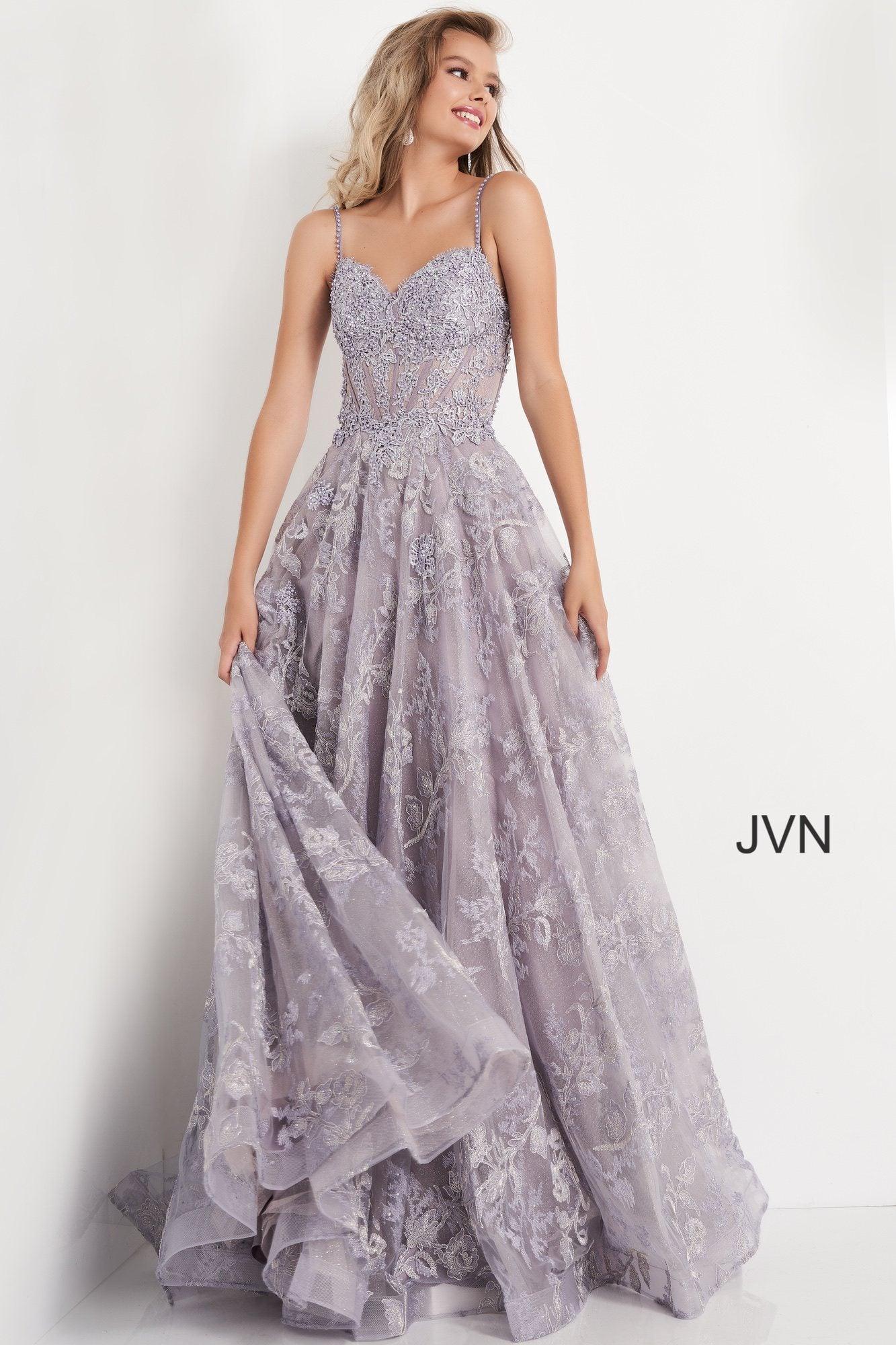 Jovani Spaghetti Sweetheart Neckline Long Prom Dress 06474 - The Dress Outlet