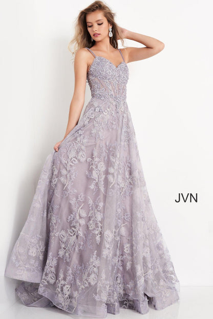 Jovani Spaghetti Sweetheart Neckline Long Prom Dress 06474 - The Dress Outlet