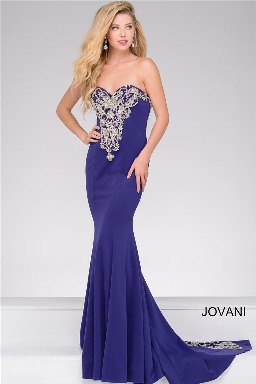 Jovani Strapless Long Fitted Prom Dress 20015 - The Dress Outlet