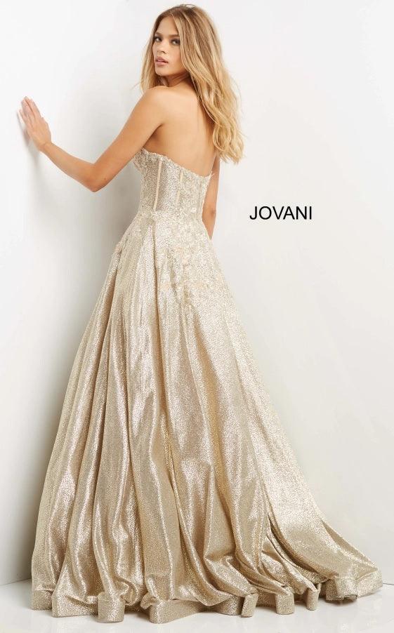 Jovani Strapless Long Formal Prom Gown 07497 - The Dress Outlet