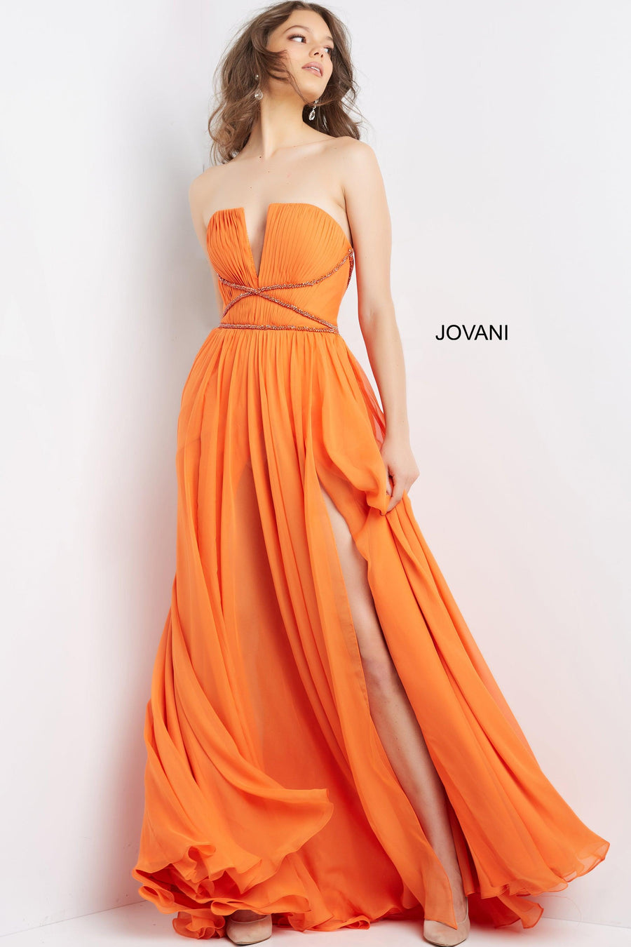 Jovani Strapless Long Fromal Gown 05971 - The Dress Outlet