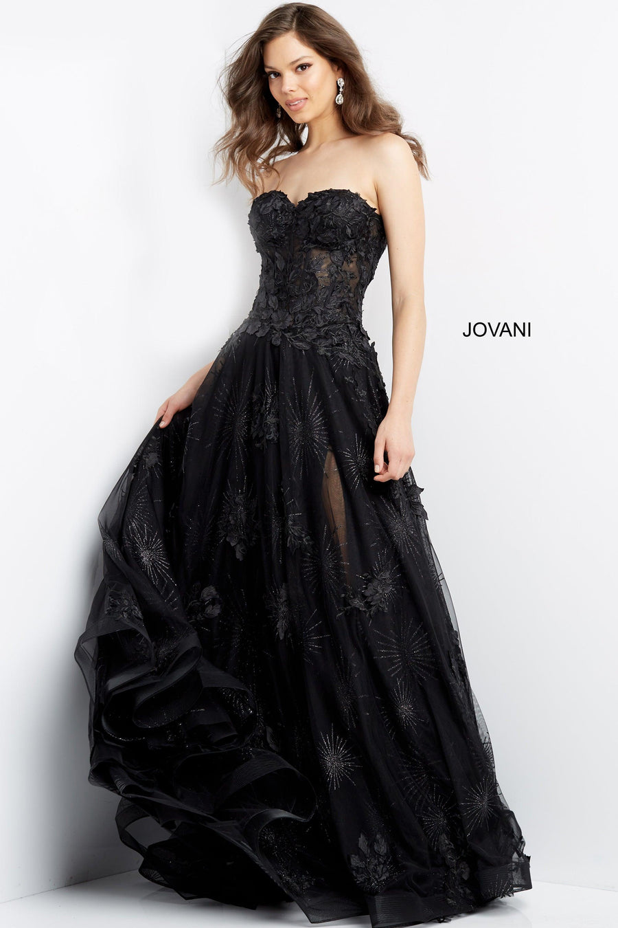 Jovani Strapless Long Prom Dress 07304 - The Dress Outlet