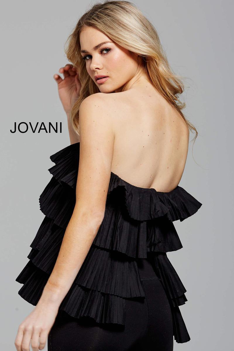 Jovani Strapless Ruffle Top M59588 - The Dress Outlet