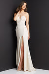 Jovani Strapless Tie Back Long Prom Dress 08510 - The Dress Outlet