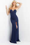 Jovani Strapless Tie Back Long Prom Dress 08510 - The Dress Outlet