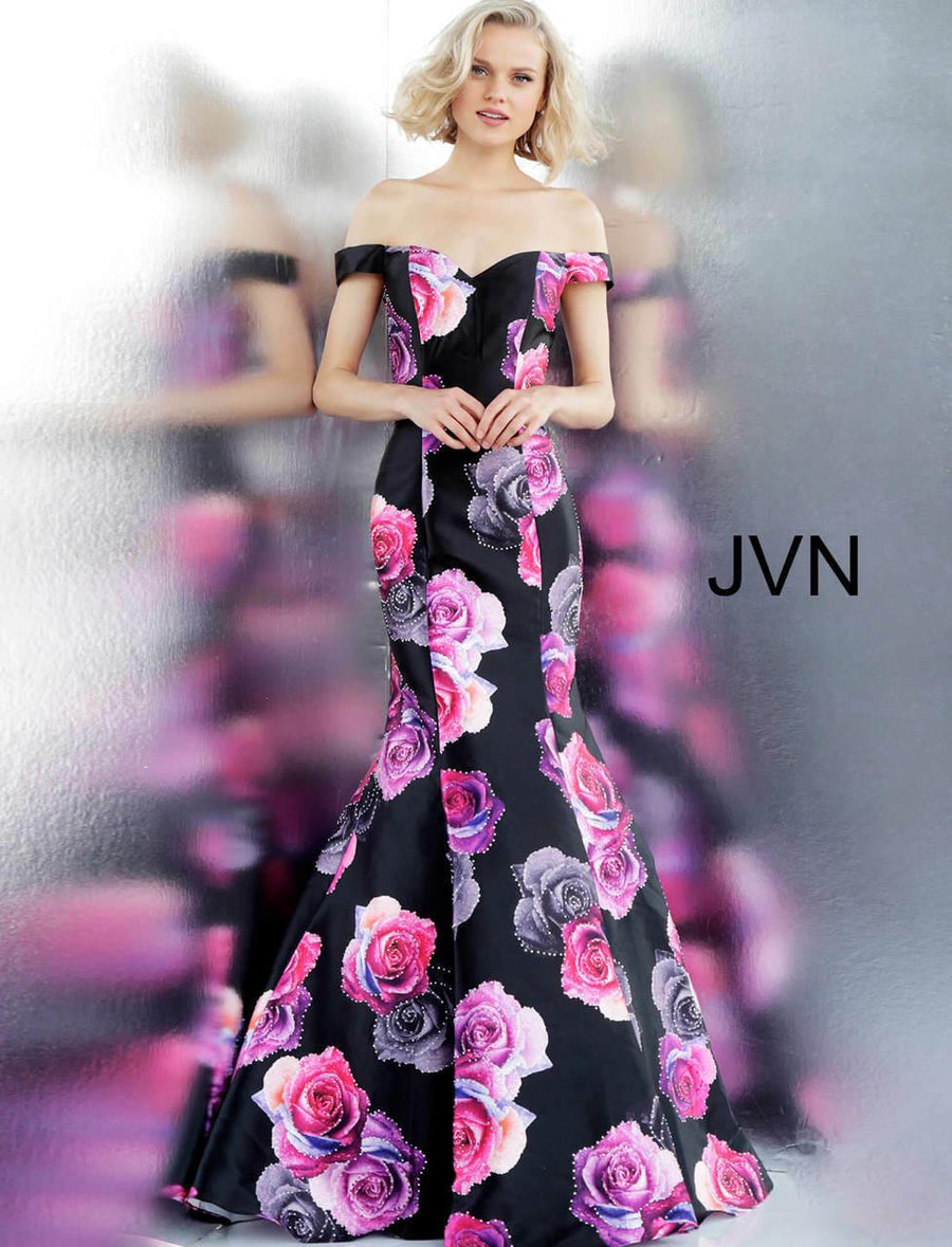 Jovani Tiered Mermaid Long Prom Dress 67132 - The Dress Outlet