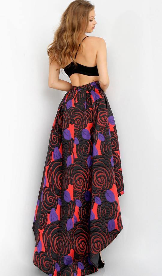 Jovani Two-Piece Floral Printed A-line Prom Dress M40911 - The Dress Outlet