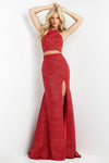 Jovani Two Piece High Slit Long Prom Dress 08513 - The Dress Outlet