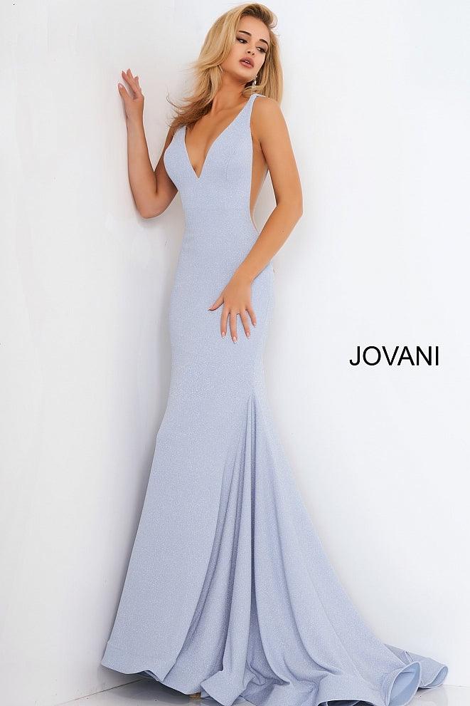 Jovani V-Neck Long Prom Dress 02132 - The Dress Outlet