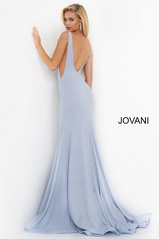 Jovani V-Neck Long Prom Dress 02132 - The Dress Outlet