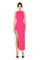 Cocktail Dresses Long Rhinestone Tassel Maxi Dress Fuchsia