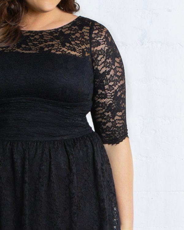 Kiyonna Formal Short Lace Dress - The Dress Outlet