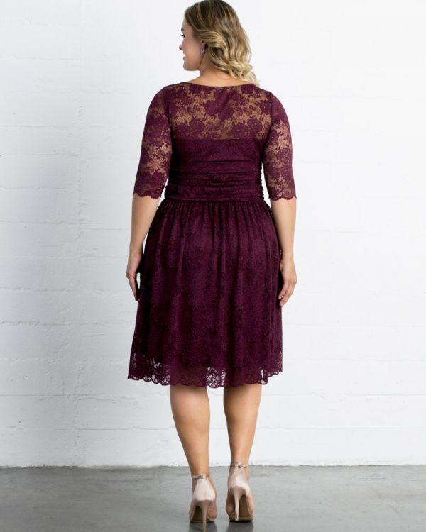 Kiyonna Formal Short Lace Dress - The Dress Outlet