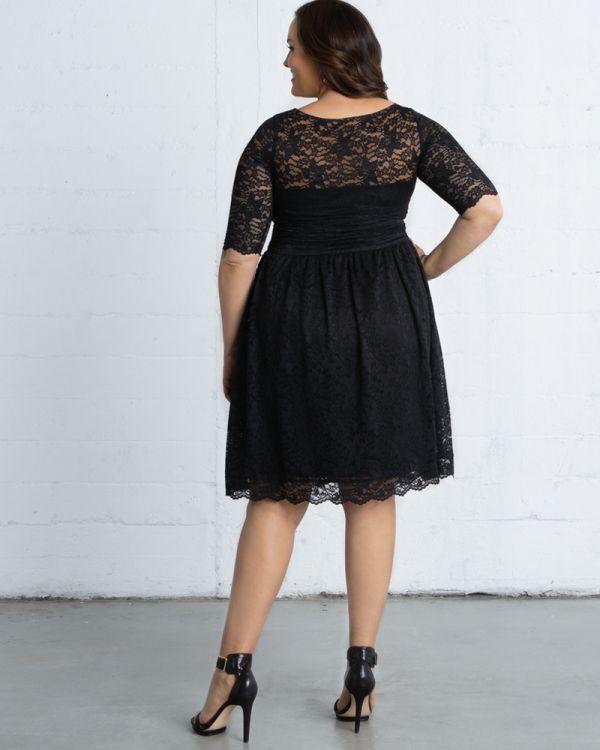 Kiyonna Formal Short Lace Dress - The Dress Outlet