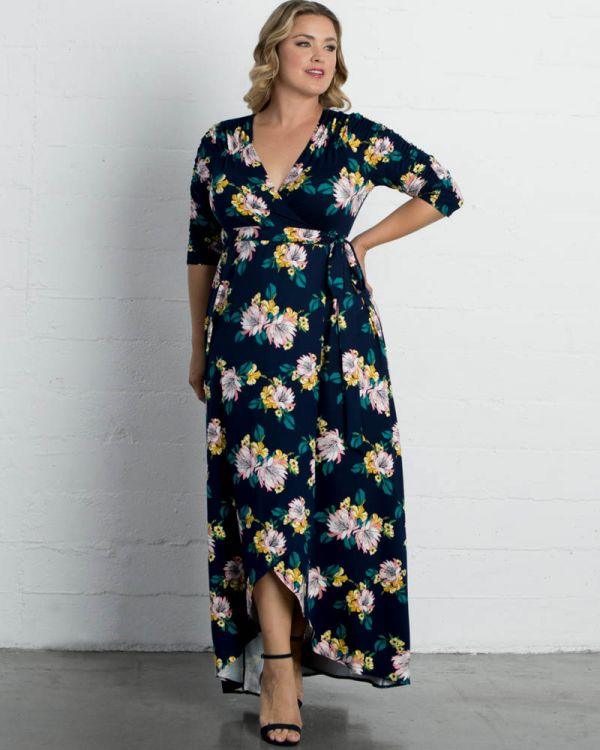 Kiyonna Long Formal Maxi Dress - The Dress Outlet