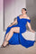 Off Shoulder Long Plus Size Evening Dress Royal