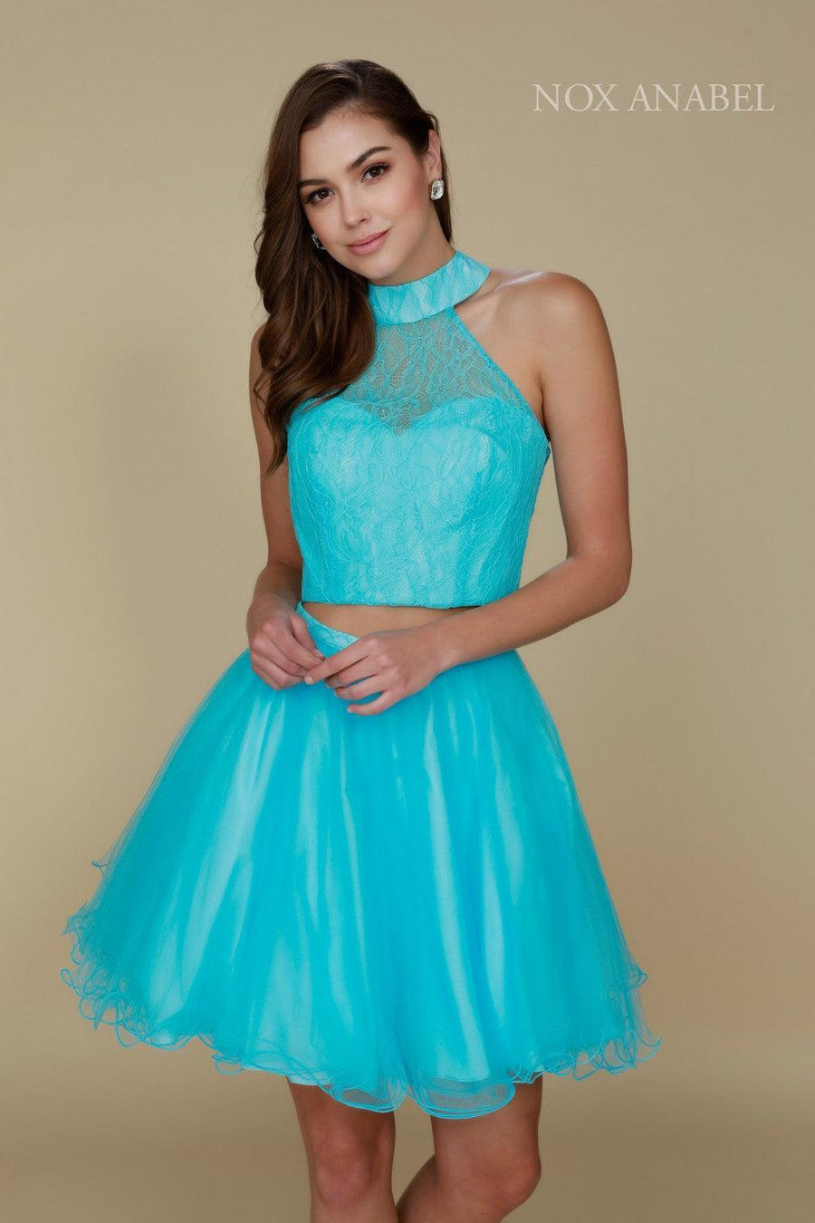 Laced Two Piece Sexy Homecoming Dress Sale - The Dress Outlet