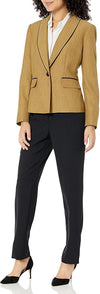 Le Suit Formal Collar Long Sleeve 2 Piece Pant Suit - The Dress Outlet