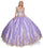 Long Ball Gown Cap Sleeve Glitter Quinceanera Dress - The Dress Outlet