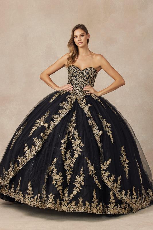 Long Ball Gown Sweet 16 Quinceanera Dress - The Dress Outlet