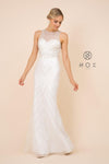 Long  Bridal Gown Sleeveless Fitted Wedding Dress - The Dress Outlet