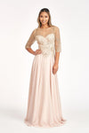 Long Chiffon Mother of the Bride Formal Dress - The Dress Outlet