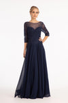 Long Chiffon Mother of the Bride Formal Dress - The Dress Outlet