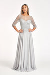 Long Chiffon Mother of the Bride Formal Dress - The Dress Outlet