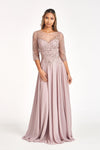 Long Chiffon Mother of the Bride Formal Dress - The Dress Outlet