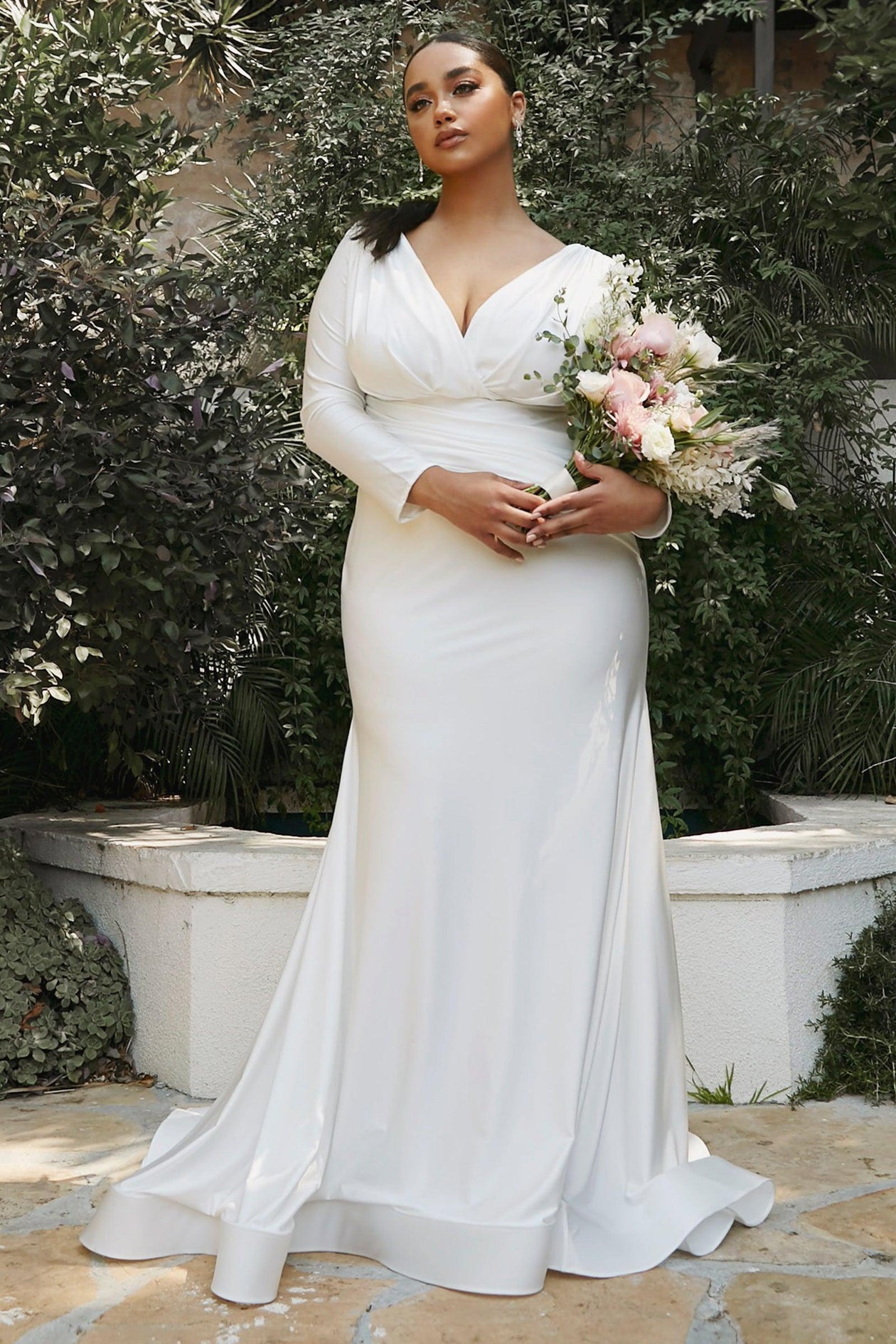 Off White Cinderella Divine CD0169C Long Curve Formal Plus Size Wedding  Dress for $289.0 – The Dress Outlet