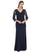 Long Formal 3/4 Sleeve Mother of the Bride Dress - The Dress Outlet