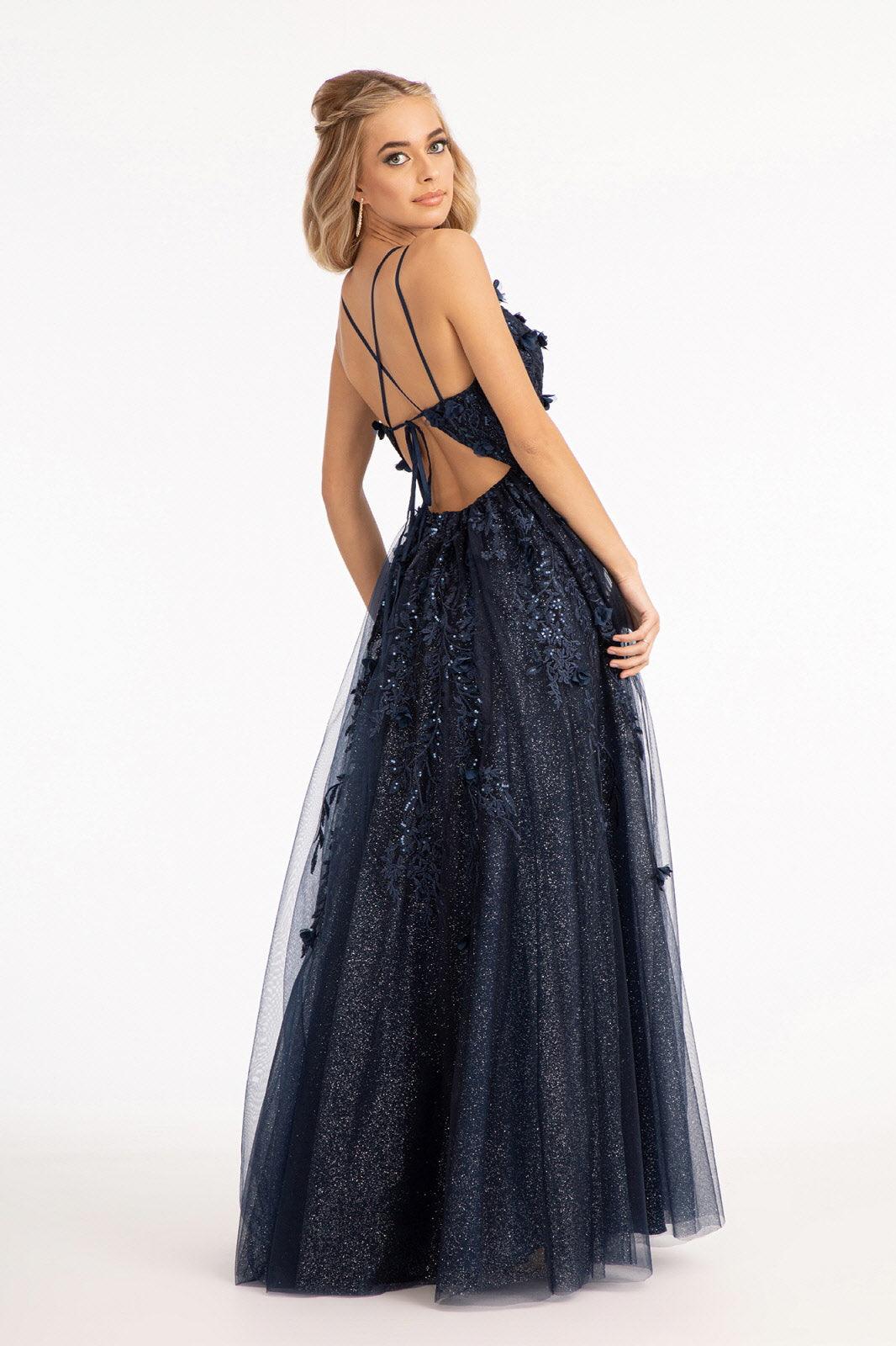 Long Formal A Line Prom Dress - The Dress Outlet