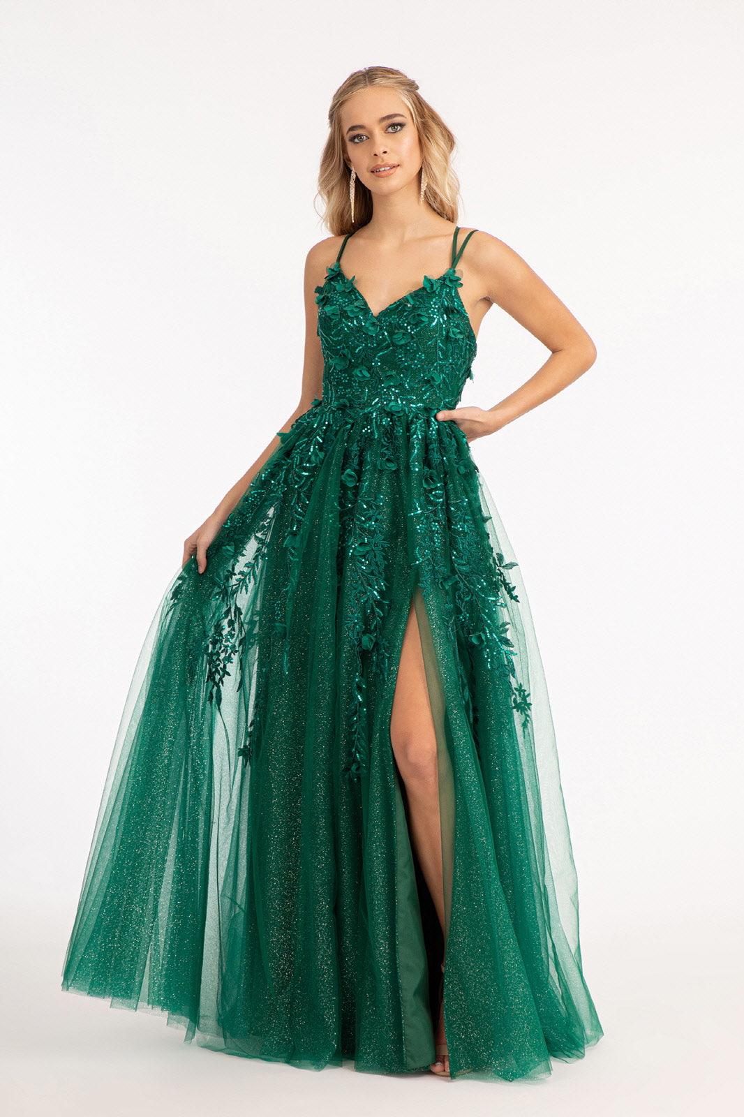 Long Formal A Line Prom Dress - The Dress Outlet