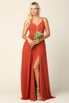 Long Formal Bridesmaids Chiffon Dress - The Dress Outlet