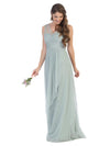 Long Formal Bridesmaids Sleeveless Tulle Dress - The Dress Outlet