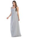 Long Formal Bridesmaids Sleeveless Tulle Dress - The Dress Outlet