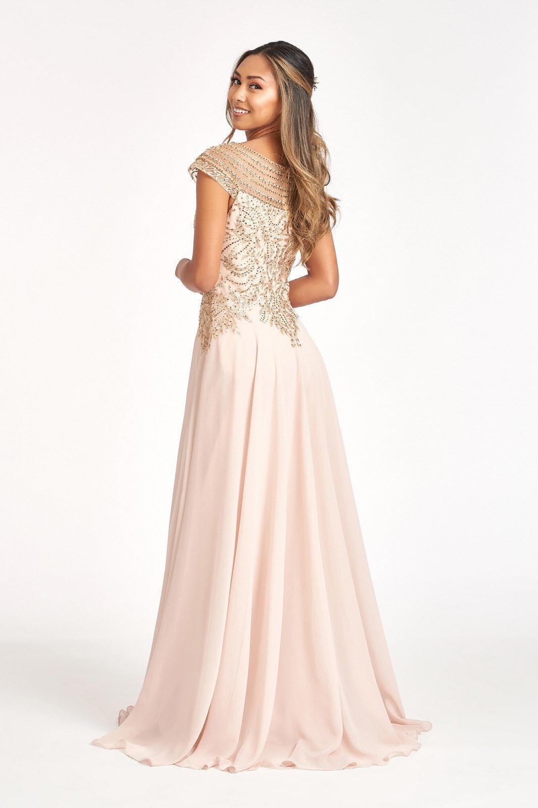 Long Formal Chiffon Mother of the Bride Dress - The Dress Outlet